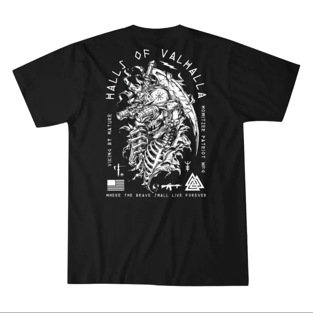 Howitzer Style Men's T-Shirt VIKING NATURE Military Grunt MFG Black S-4XL
